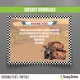 Cars Mater 7x5 in. Birthday Party Invitation with FREE editable Thank you Card